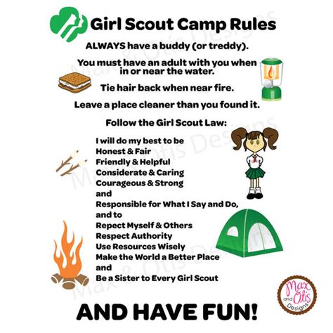 Girl Scout Printable Camp Signs – Max & Otis Designs