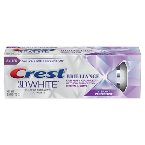 Crest 3D White Brilliance Teeth Whitening Toothpaste, Vibrant ...