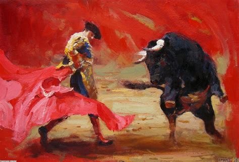 Matador And Bull Oil Painting at PaintingValley.com | Explore ...