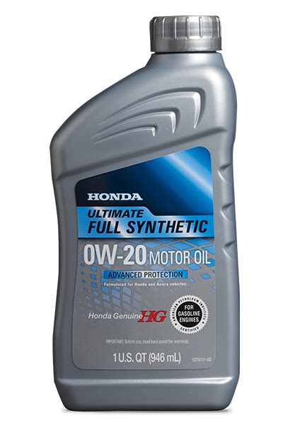 Honda 0W-20 Ultimate Full Synthetic Motor Oil - 08798-9137