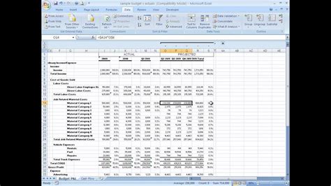 Revenue Projection Template Excel | TUTORE.ORG - Master of Documents