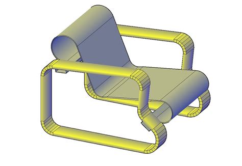 Free Download Modern Chair 3D Drawing With Basic Rendered AutoCAD File ...