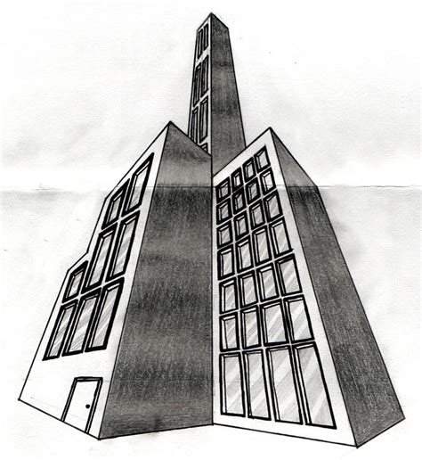 How to Draw 3 Point Perspective Buildings - Apind1995 Aforessind