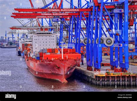 Burchardkai container terminal of HHLA, Port of Hamburg, Hamburg ...