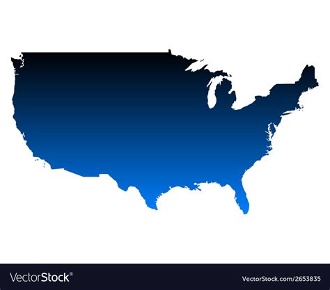 Map of usa Royalty Free Vector Image - VectorStock