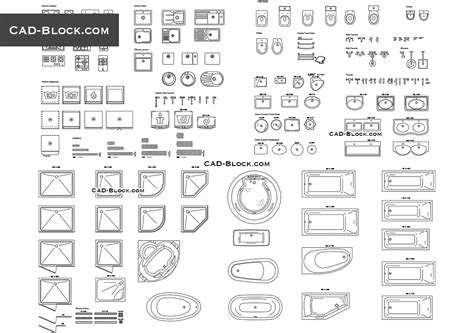 Kitchen & Bathroom Details for Plans, premium AutoCAD file