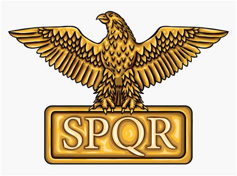 Golden Emblem Of Roman Empire Spqr With Eagle , Png - Roman Eagle ...