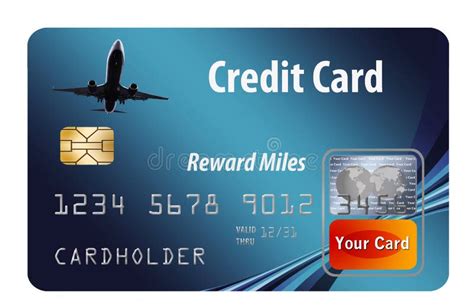 Credit Card that Rewards Users with Airline Miles and Points. Stock ...