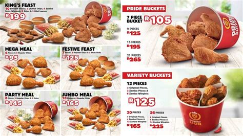 Hungry Lion Menu and Prices in South Africa