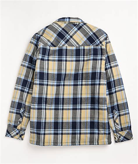 Dravus Sherpa Blue & Tan Flannel Shirt