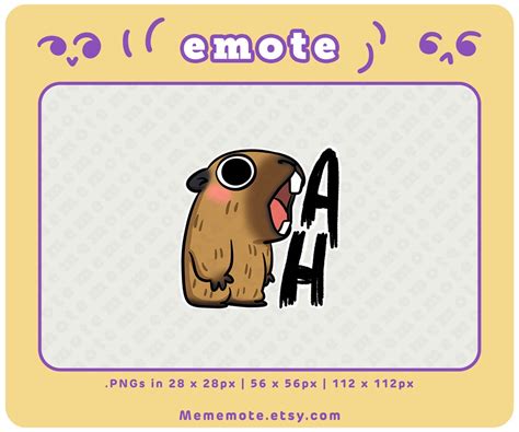 Screaming Beaver Meme Emote for Twitch, Discord, Youtube, Kick - Etsy