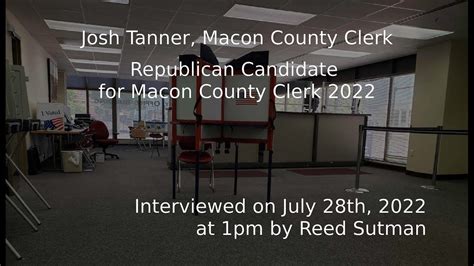 Interview: Josh Tanner for Macon County Clerk, Illinois - YouTube