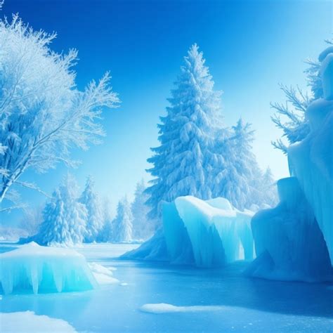 Premium AI Image | frozen lake background