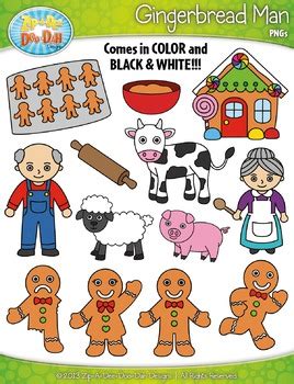 Gingerbread Man Story Clip Art