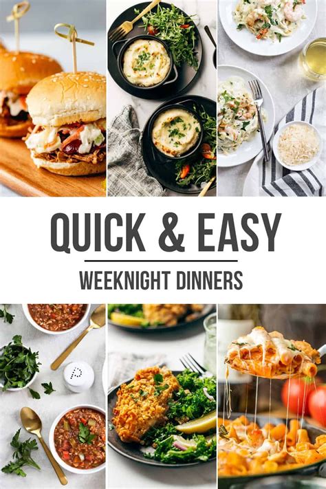 10 Quick and Easy Weeknight Dinners | Weeknight dinner recipes easy ...