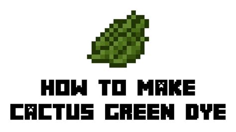 How to get green dye in minecraft without cactus | Paiement