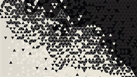 White and black abstract wallpaper, pattern, digital art, triangle, HD ...