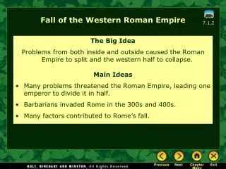 PPT - Fall of the Western Roman Empire PowerPoint Presentation, free ...