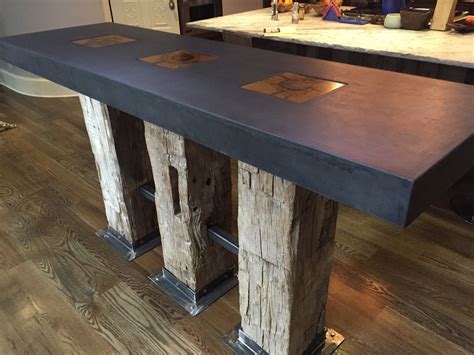 Hand Made Modern Kitchen Island Concrete In Denver by Metz Woodworks ...