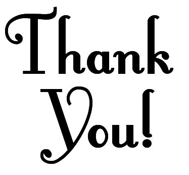 Thank You Clip Art Black And White - Rectangle Circle