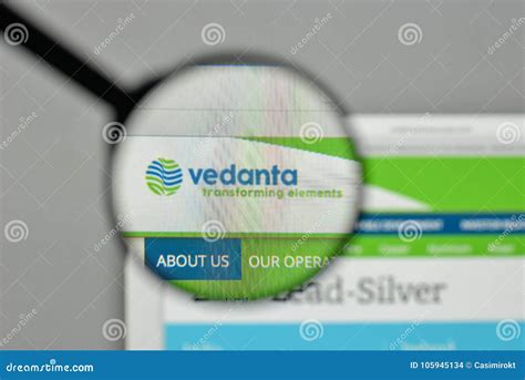 Milan, Italy - November 1, 2017: Vedanta Resources Logo on the W ...