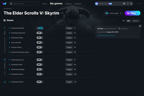 The Elder Scrolls V: Skyrim Cheats & Trainers for PC | WeMod