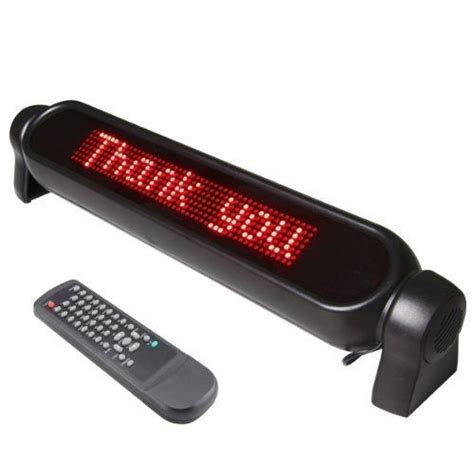 12V Digital Car LED light Message Moving Scrolling Sign Display ...