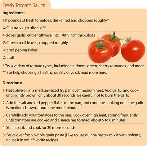 A Healthy, Easy Tomato Sauce Recipe