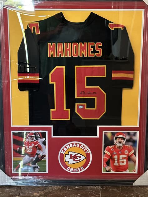 Patrick Mahomes signed framed jersey - sports collectibles and memorabilia