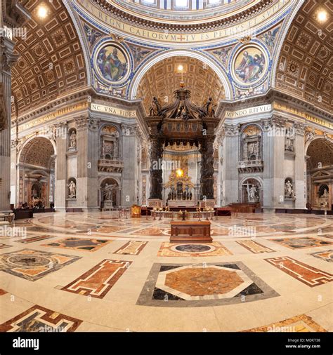 Interior, Saint Peter's Basilica, Basilica di San Pietro, Vatican, Rome ...