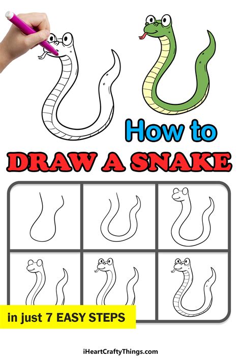 How To Draw A Snake Step By Step For Kids