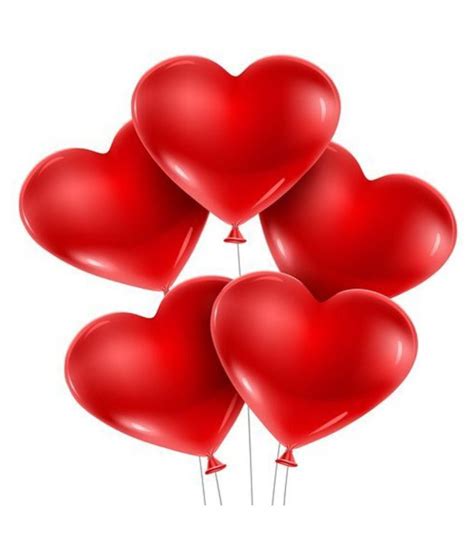 Red Heart Shaped Balloons ( Pack of 100 Premium Balloons ) - Buy Red ...