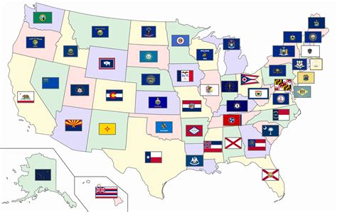 Us State Flags Map