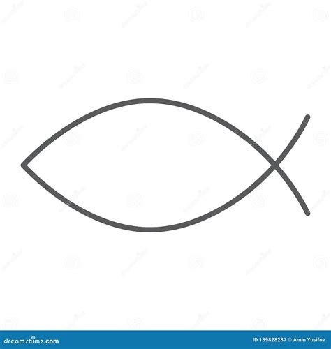 Christian Fish Symbol. Jesus Fish Icon Religious Sign. God Christ Logo ...