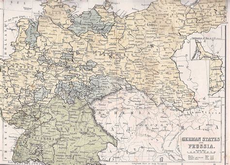 German States and Prussia Map (1871) - Philatelic Database