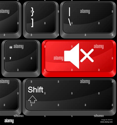 Keyboard computer button mute. Vector illustration Stock Photo - Alamy