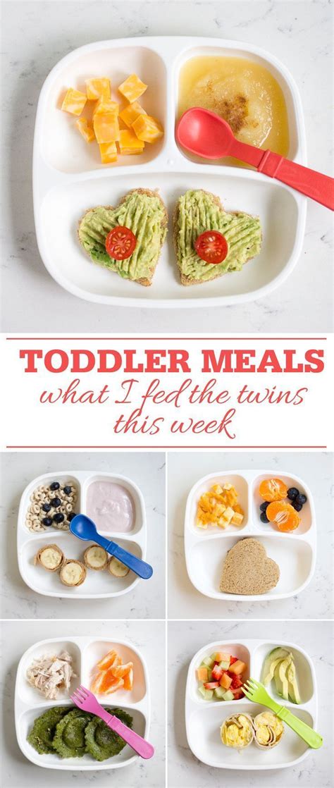 Toddler Meals: What I fed the twins this week! | Baby food recipes ...