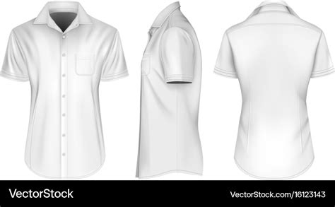 Mens short sleeve shirts Royalty Free Vector Image