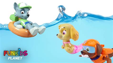 Paw Patrol Bath Toys Merpups Bath Squirters Learning - YouTube