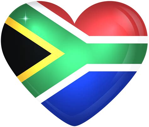 South Africa Large Heart Flag | Gallery Yopriceville - High-Quality ...