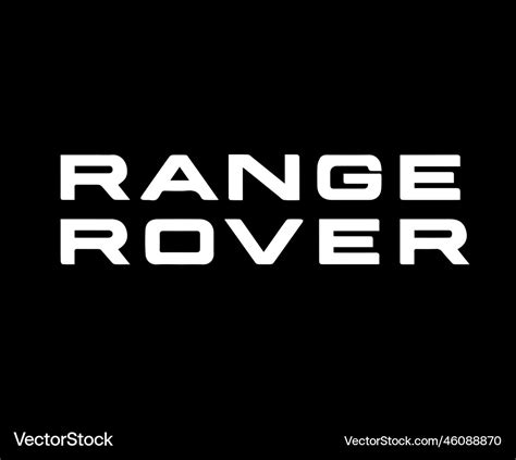 Range rover brand logo car symbol name white Vector Image