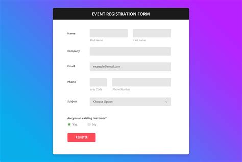 Registration Form Web Design Free Download Css With Code - renewhh