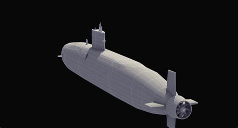 Trafalgar Class Submarine 3D Model $199 - .max .3dm .3ds .dxf .fbx .flt ...