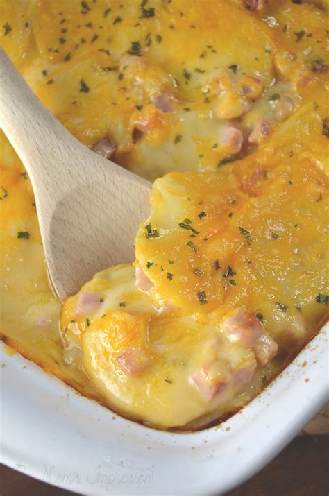 Easy Cheesy Scalloped Potatoes and Ham Recipe - A Mom's Impression