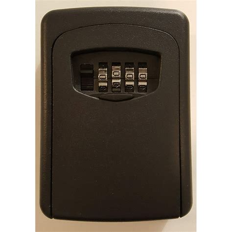 Key Storage Lock Box, Combination Lock Box, Wall Mounted Lock Box Black ...