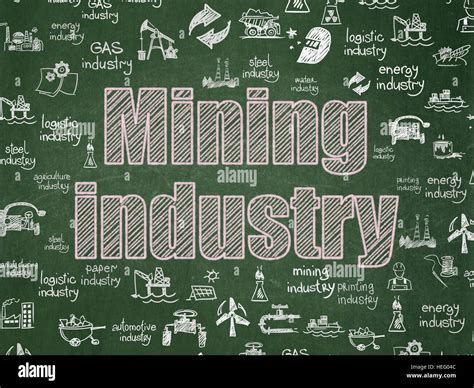 Industry concept: Mining Industry on School board background Stock ...