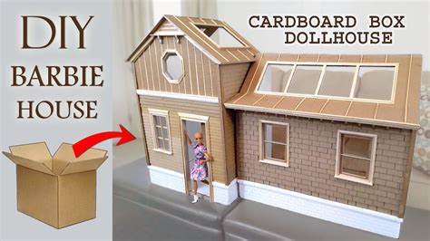 DIY Barbie House Cardboard Box Dollhouse Part 1 | 1:6 Scale | Handmade ...