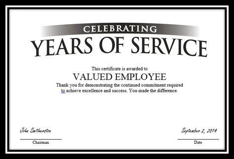 Employee Anniversary Certificate Template