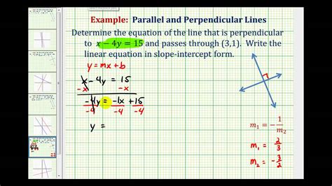 How To Determine The Equation Of A Line Perpendicular Another ...