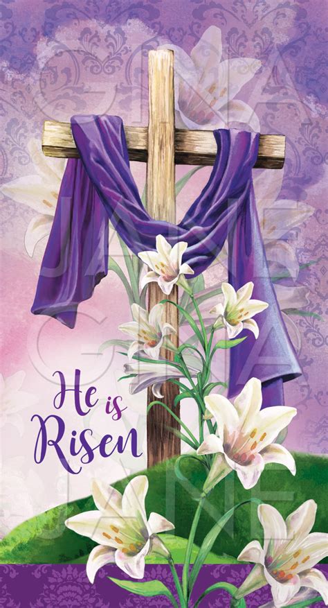 Easter He is Risen JPG Artwork Easter Cross Wreath Sign DIY | Etsy